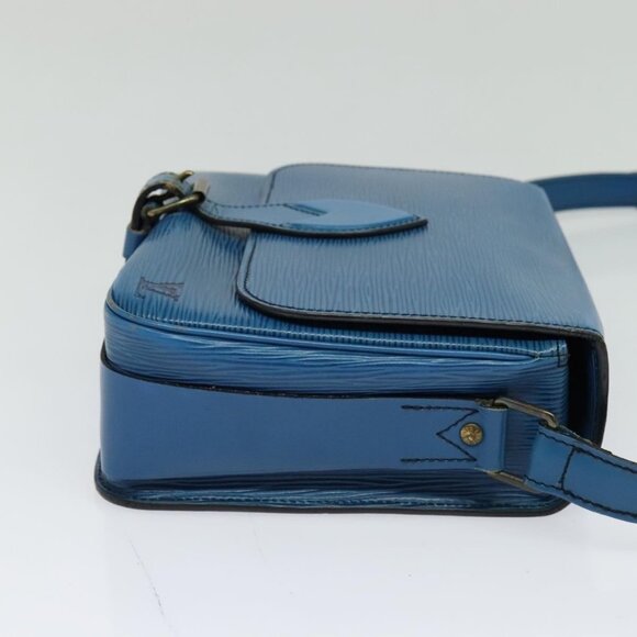LOUIS VUITTON Epi Cartouchiere MM Shoulder Bag Blue M52245 LV Auth 123038 - Picture 5 of 16